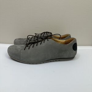 Ich Bin Atheist Shoes Women Size 38 Gray Leather Handmade Flat Luxury Comfort
